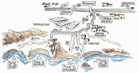 Percheles playa nudista map